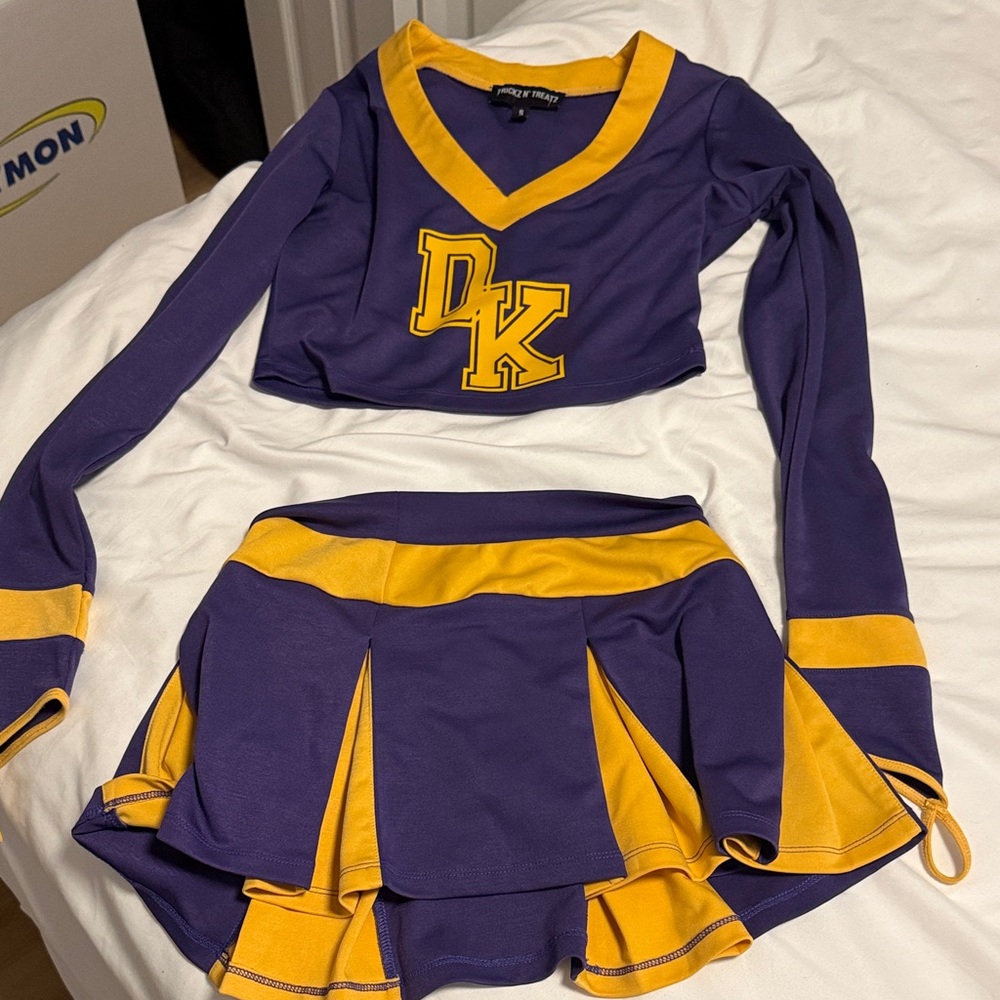 Purple and Yellow Jennifer’s body movie Cheerleader Outfit